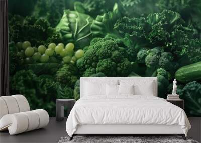 Miraculous green vegetable calories delicious to eat Wall mural