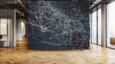 Abstract network connection background for technology or science themes Wall mural