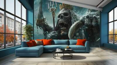 Orc king with a scepter for fantasy and war themed designs Wall mural