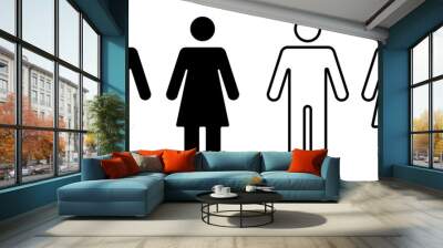 A set of icons indicating gender. Feminine and masculine symbols. Wall mural