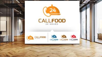 Call Food Logo Template Design Vector  Wall mural