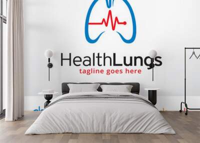 Health Lungs Logo Template Design Vector  Wall mural