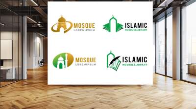 mosque logo symbol or icon template Wall mural