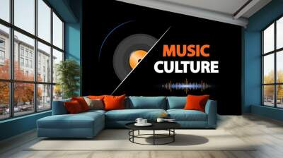 culture music vintage simple design Wall mural