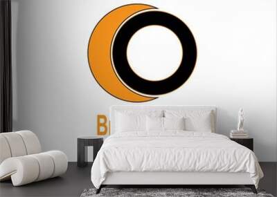 Simple Initial Letter C and O Logo. Usable for Business and Branding Logos. Wall mural