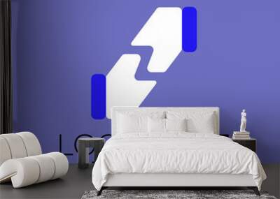 THUMBS UP art logo design Wall mural