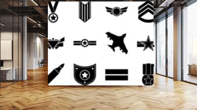 Army icons collection vector illustration design Wall mural