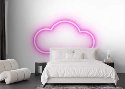 Cloud sign neon icon Wall mural