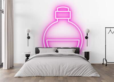 Medieval poison neon icon Wall mural