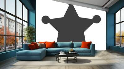 sheriff's star icon. One of the collection icons for websites, web design, mobile app Wall mural