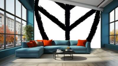 Wing bird vector icon in grunge style Wall mural