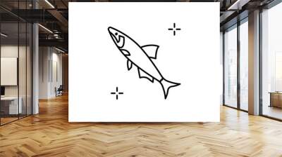 Anchovy Peru fish icon. Element of Peru icon Wall mural