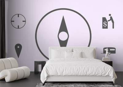 direction of poles icon. signs of pins icons universal set for web and mobile Wall mural