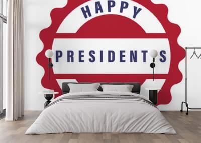 Happy President's day 2 colored icon Wall mural