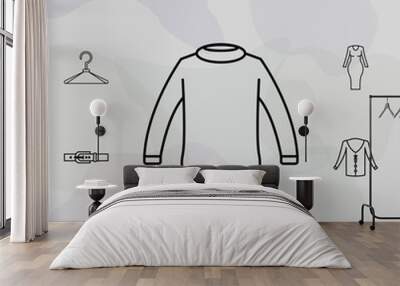 Sweater clothes man icon. Universal set of clothes for website design and development, app development Wall mural