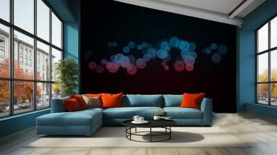 abstract background with bokeh lights Wall mural