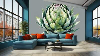 artichoke on a green background Wall mural