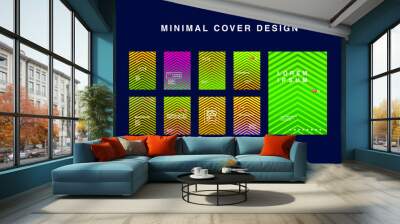 set of minimal covers background Wall mural