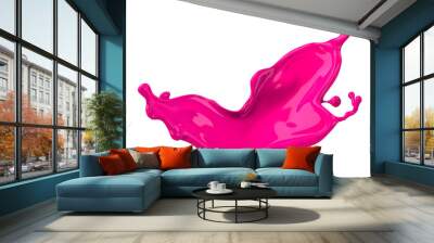 pink color splash Wall mural