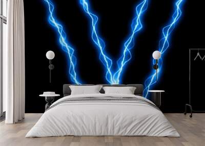 electric lightning letter or font Wall mural