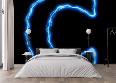 electric lightning letter or font Wall mural