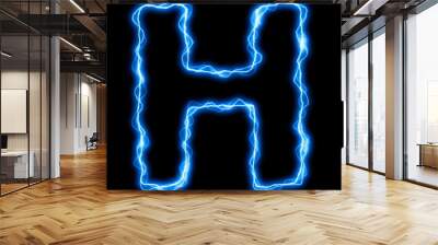 electric lightning letter or font Wall mural