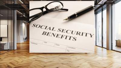 social security benefits Wall mural