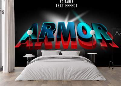 Editable armor text effect Wall mural