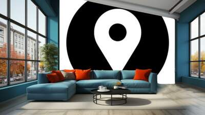 Location silhouette icon with simple and modern design Wall mural