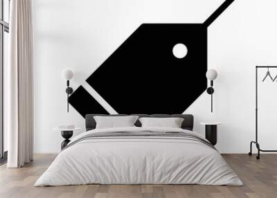 Price tag silhouette icon with simple and modern design Wall mural