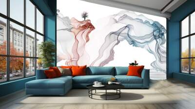 Abstract line ink landscape decoration painting Wall mural