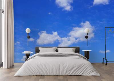 Sunny weather blue sky white cloud background Wall mural