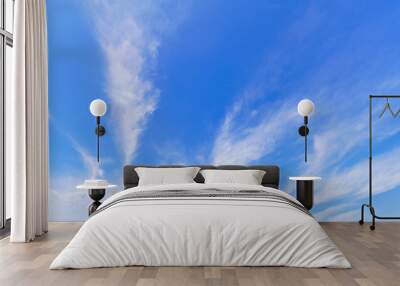 Sunny weather blue sky white cloud background Wall mural