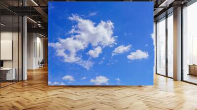 Sunny weather blue sky white cloud background Wall mural