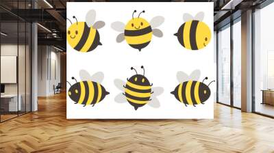 character bee set Wall mural