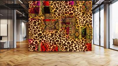 leopard skin texture Wall mural