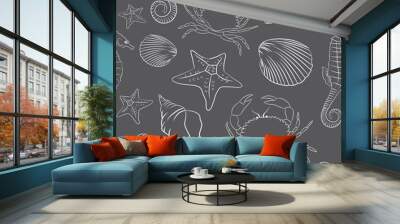 Sea Animal Pattern Wall mural