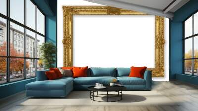 frame gold isolated Wall mural