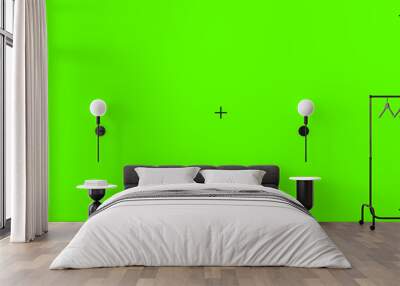 Green screen background. Blank screen with VFX motion tracking markers. Chroma key background for video footage or effects, replacement tracking markers, motion graphic. Vector illustration Wall mural