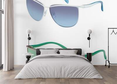 Pair of sunglasses in different colors Wall mural