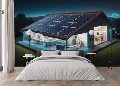 battery packs alternative electric clean energy storage system at smart home 5 Wall mural