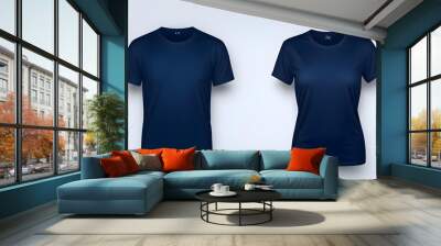 Blue navy tshirt mockup modern style sport 14 Wall mural