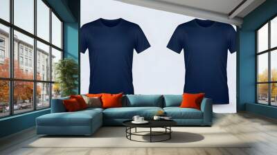 Blue navy tshirt mockup modern style sport 18 Wall mural