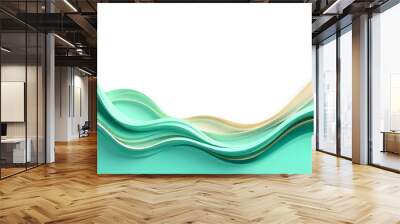 Green and Gold shape line wave abctract sale promotion background Wall mural