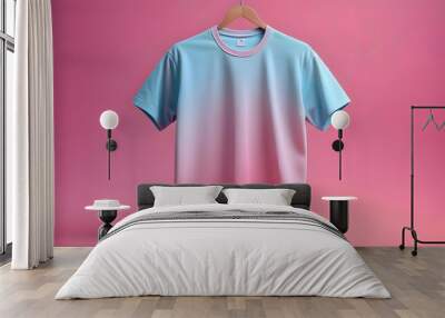 Pink tshirt collection mockup front back side 9 Wall mural