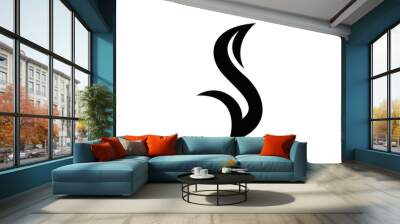 s, letter s, black, icon, art, abstrac, symbol Wall mural