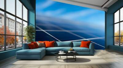 solar panel on sky background Wall mural