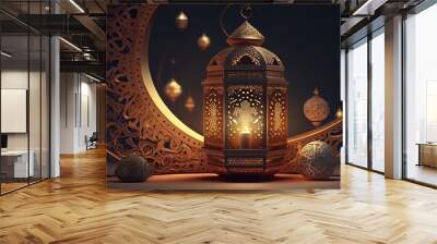 ramadan of celebration background. generative ai Wall mural