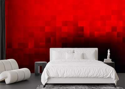 Dark blue, red vector pattern with rectangles. Wall mural