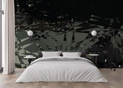 Dark Brown vector texture with memphis shapes. Wall mural